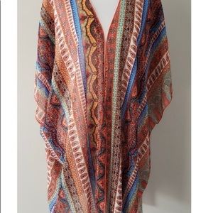 Democracy Kimono Beautiful orange blue and green